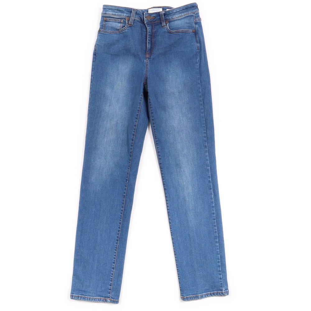 Coldwater Creek Shapeme High Rise Straight Leg Jeans Blue Size 6